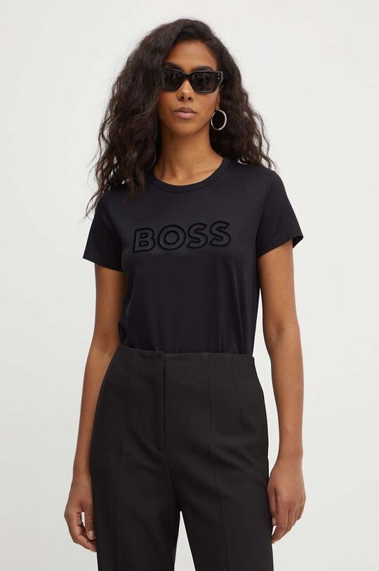 

Хлопковая футболка Boss, черный
