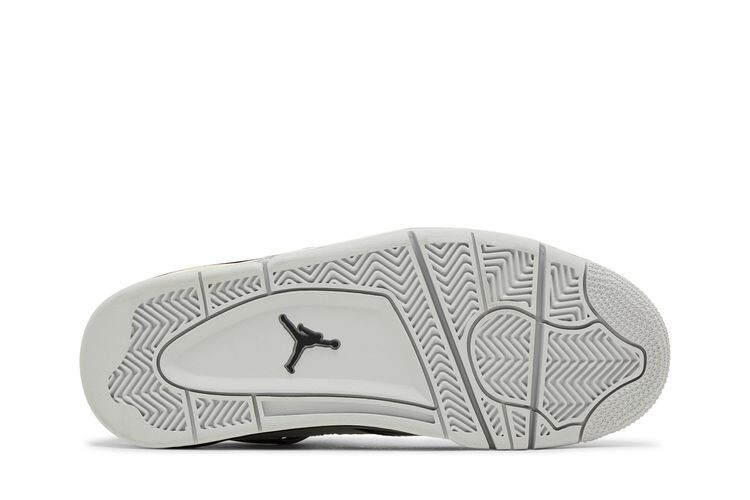 Кроссовки Air Jordan 4 Retro GS Platinum Gold, серый — фото 4