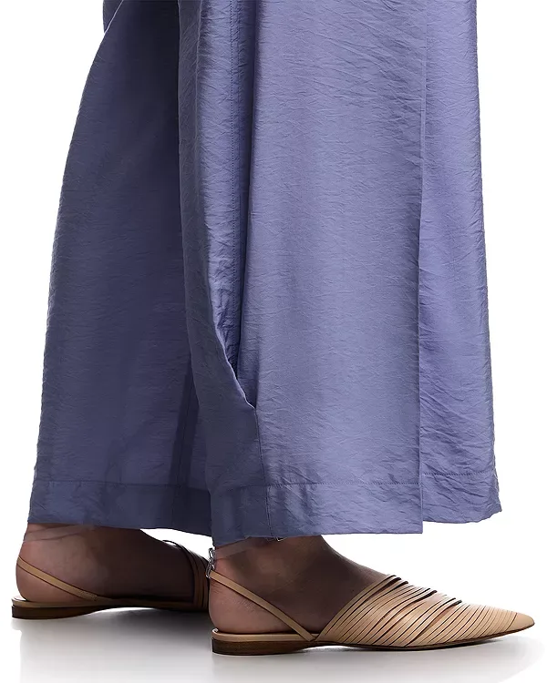 Техно-Вискозные широкие брюки Emporio Armani, Mauve — фото 4