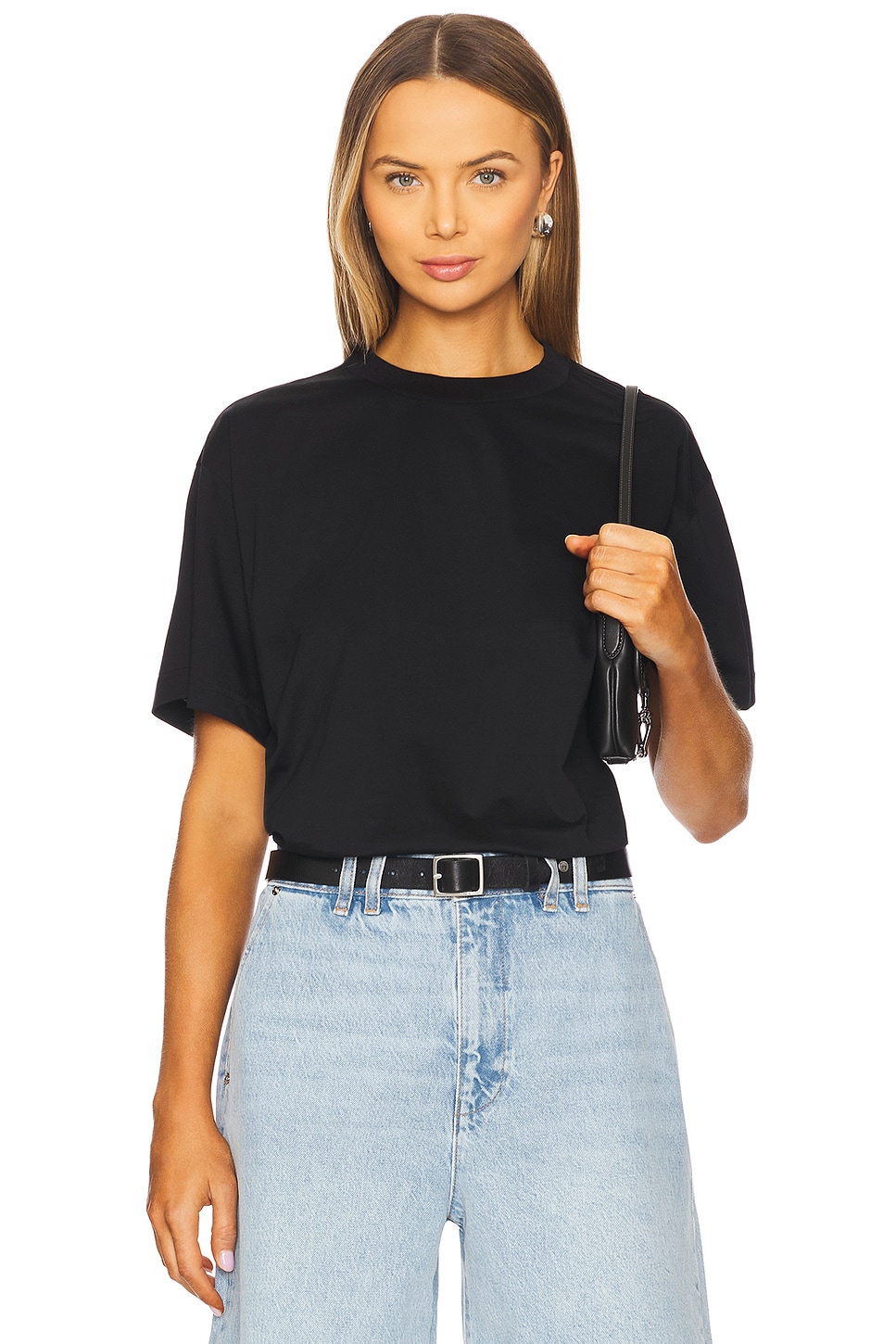 

Kyla укороченная квадратная футболка Ivy Oak, black