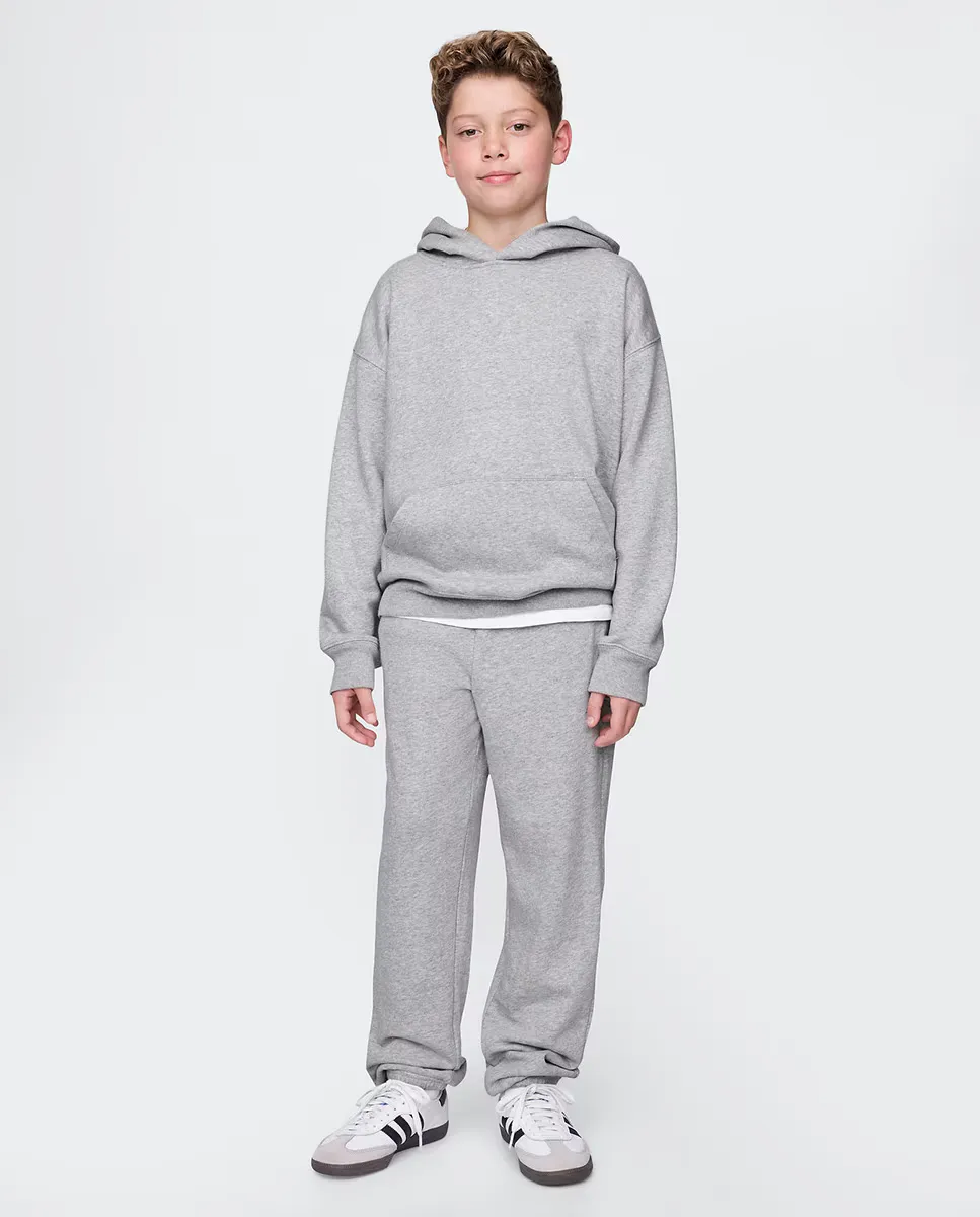 

Длинные брюки из хлопка, эластичный пояс со шнурками для мальчиков Gap, серый