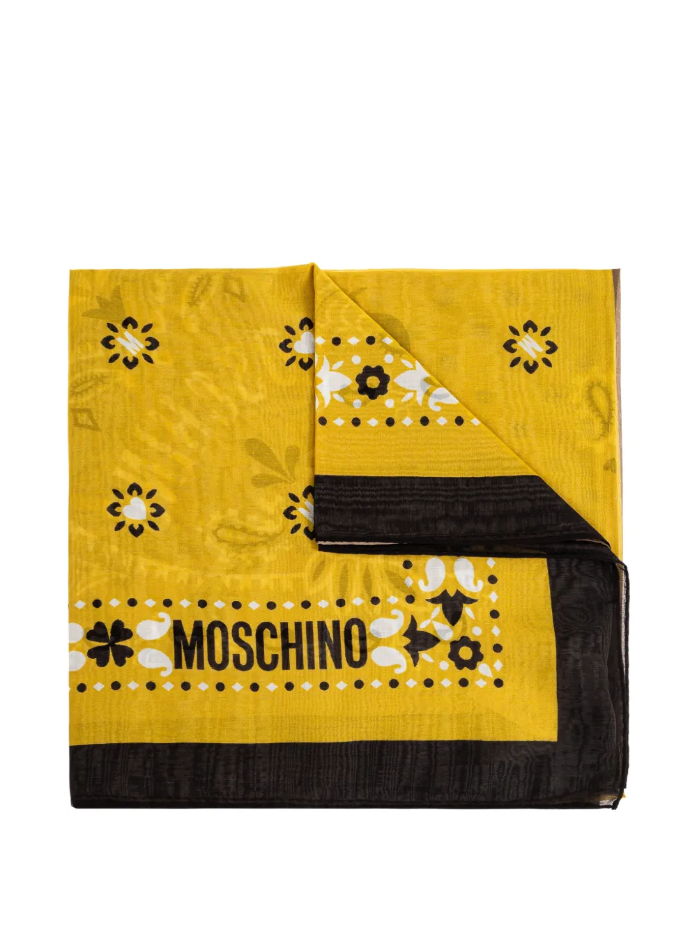 

Платок квадратной формы Moschino, желтый