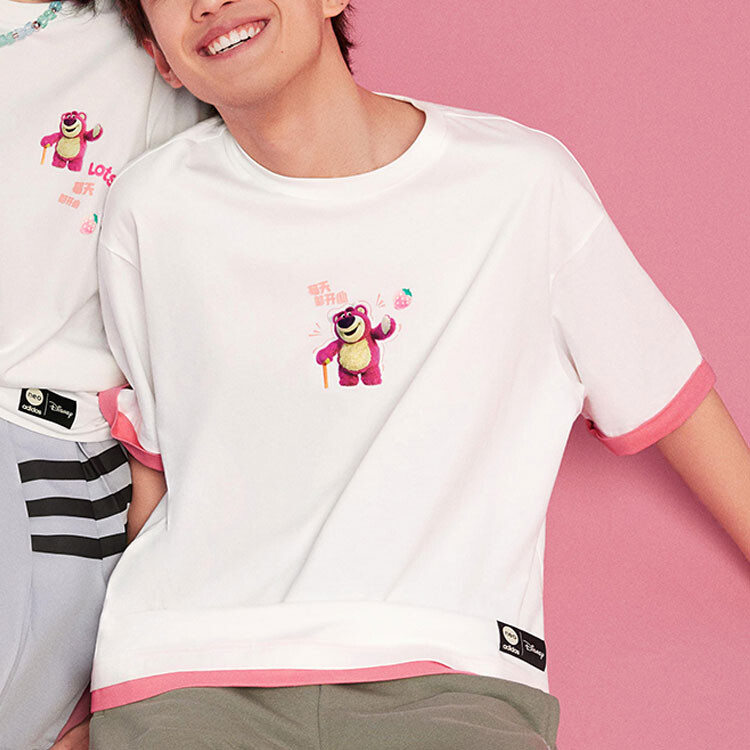 Футболка X Strawberry Bear Co-branded SS23, унисекс, белая Adidas Neo, белый — фото 4