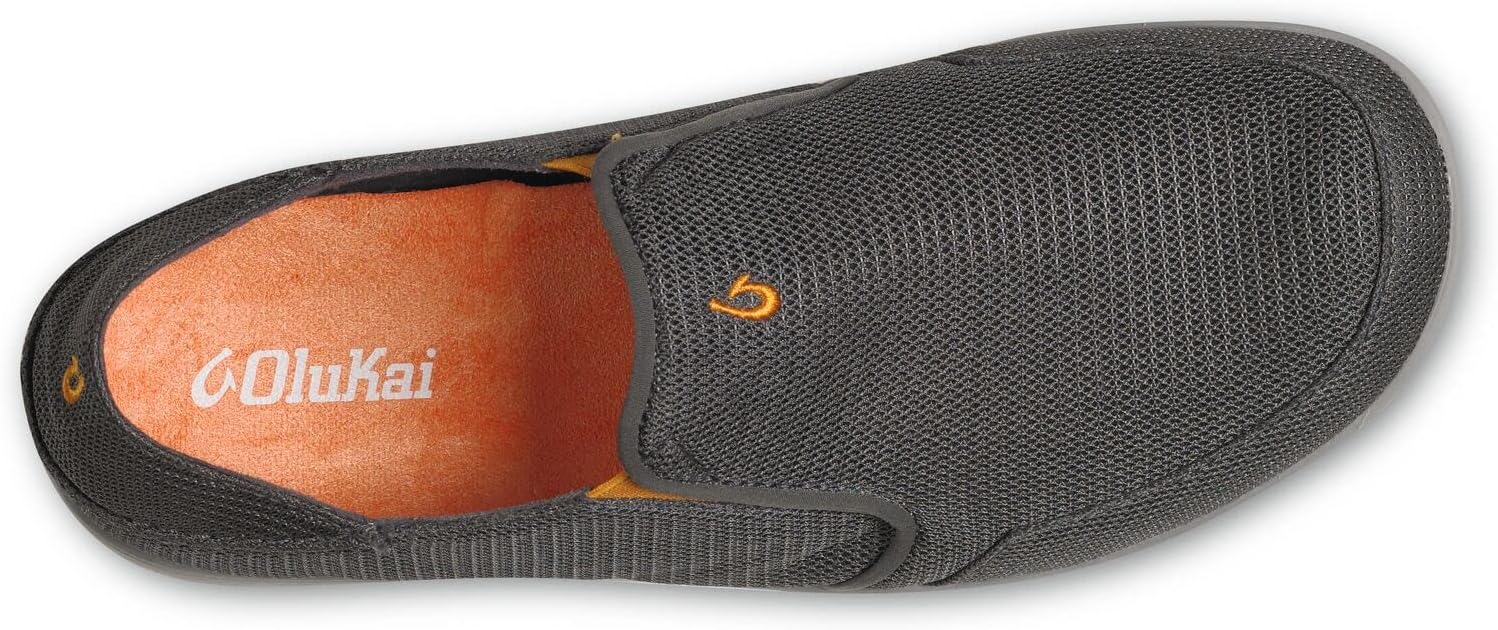 Мужские кроссовки OLUKAI Nohea Mesh с легкой и дышащей сеткой, для повседневной носки, на любую погоду с улучшенным сцеплением, Dk Shadow/Dk Shadow — фото 4