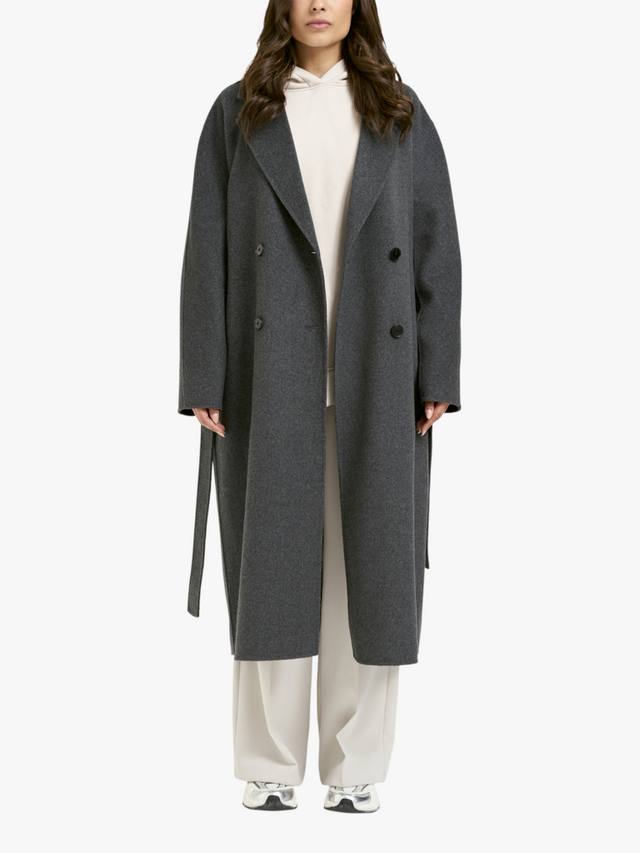 

Двубортное пальто из шерстяной смеси Smith & Soul, Grey Melange