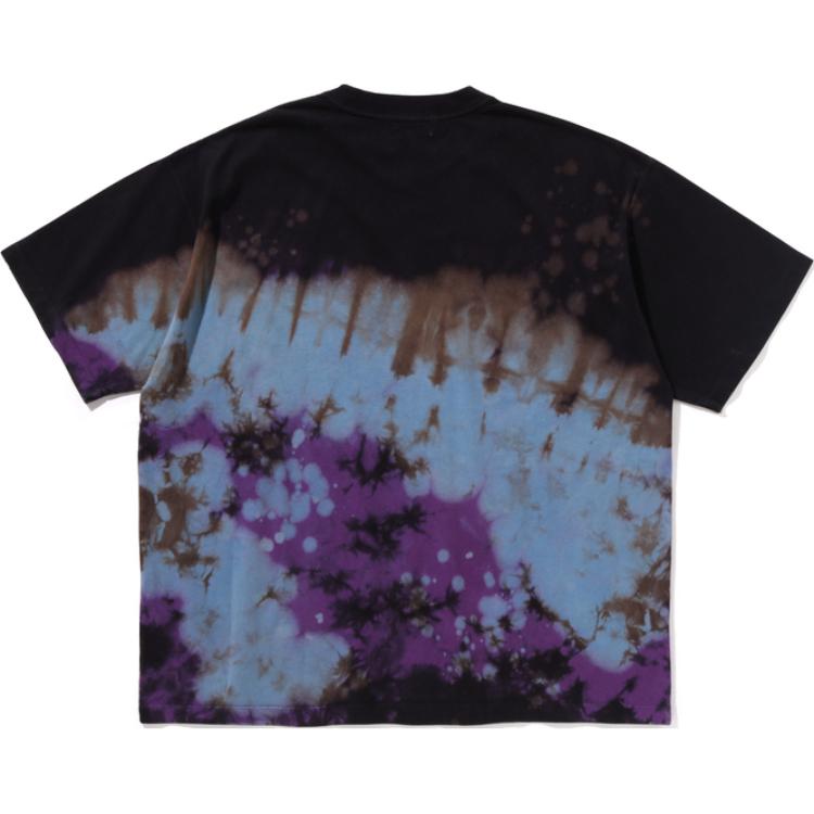 Футболка Bape Tie Dye College Relaxed Fit A BATHING APE, синяя — фото 3