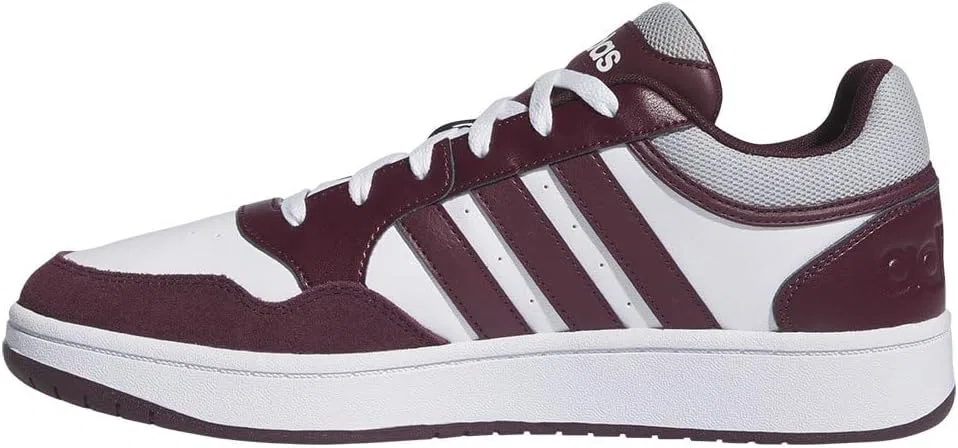 Мужские кроссовки Adidas Hoops 3.0 Low Classic Vintage, Cloud White Maroon Grey Two — фото 3