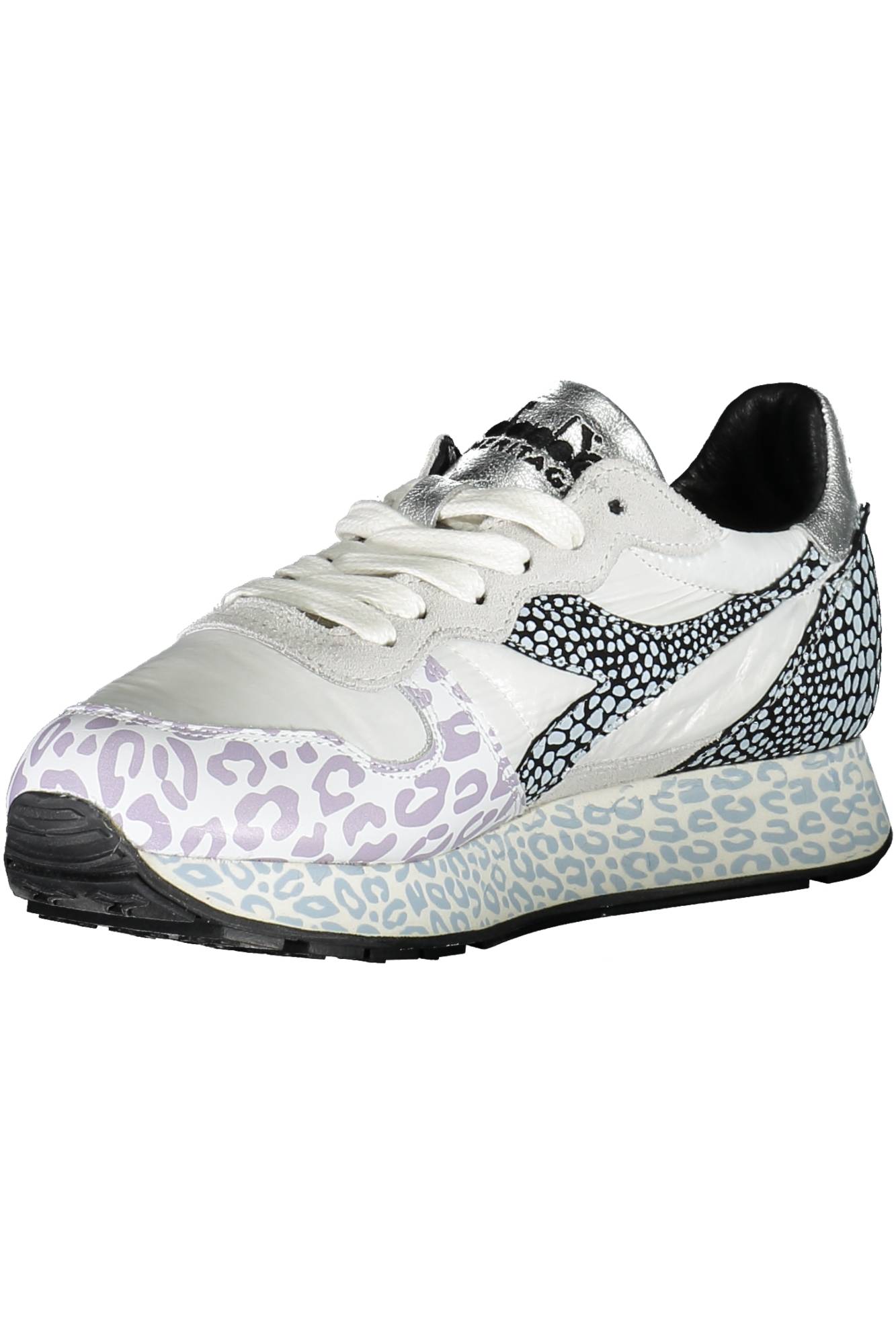 Кроссовки спортивные женские Diadora с принтом, белый / черный — фото 3