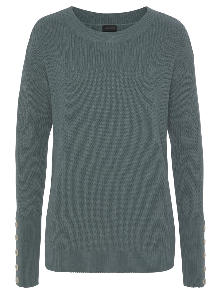 

Вязаный свитер в сине-сером меланжевом цвете Laura Scott