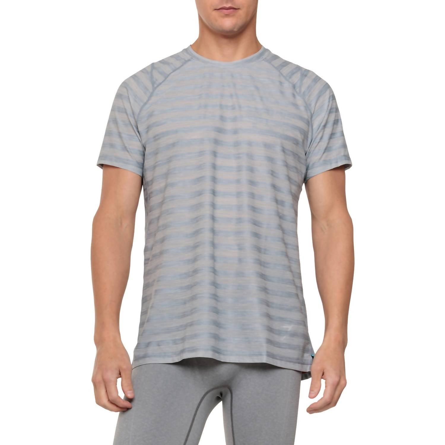 

Футболка Drop Temp Cool Mesh Crew в цвете средне-серый меланж SAXX