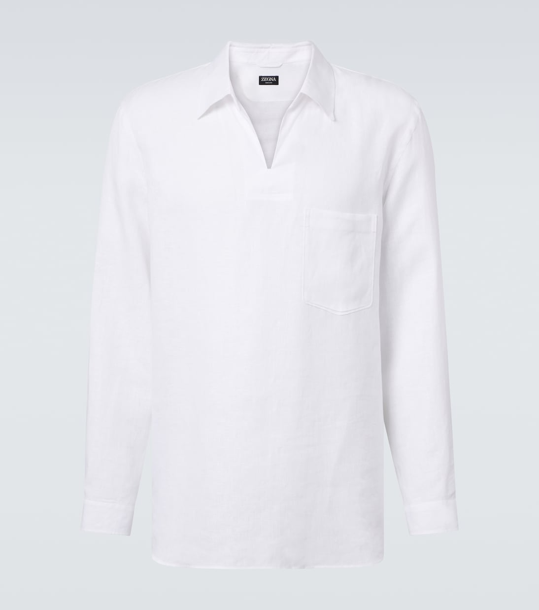 

Льняная поло Zegna, Bianco Zegna