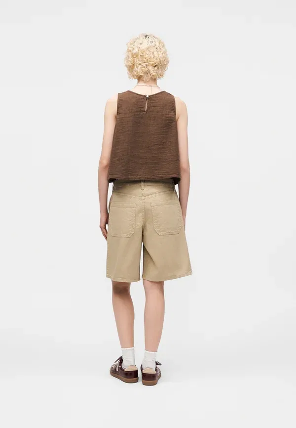 Шорты Gap, khaki, цвет хаки — фото 3