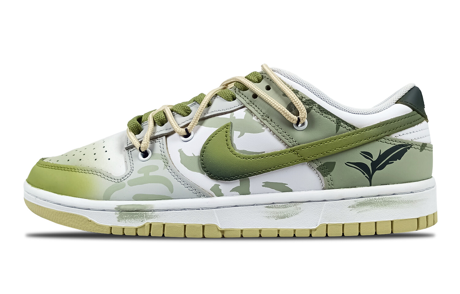 

Кроссовки Nike Dunk Skateboarding Shoes Men Low-top Green, желтый