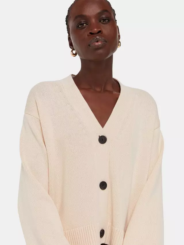 

Кардиган Whistles Nina Button Front, слоновая кость