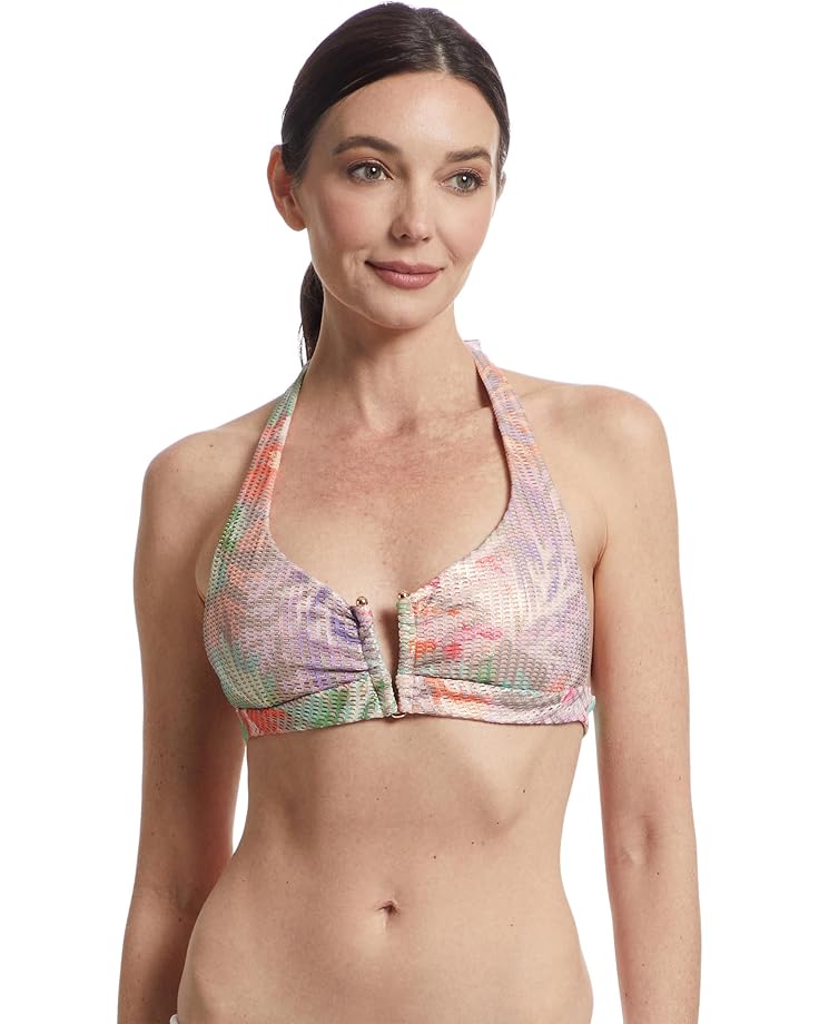 

Пляжный топ BECCA Coral Reef Viviana Wide Band Halter Top, цвет Mutlicolor