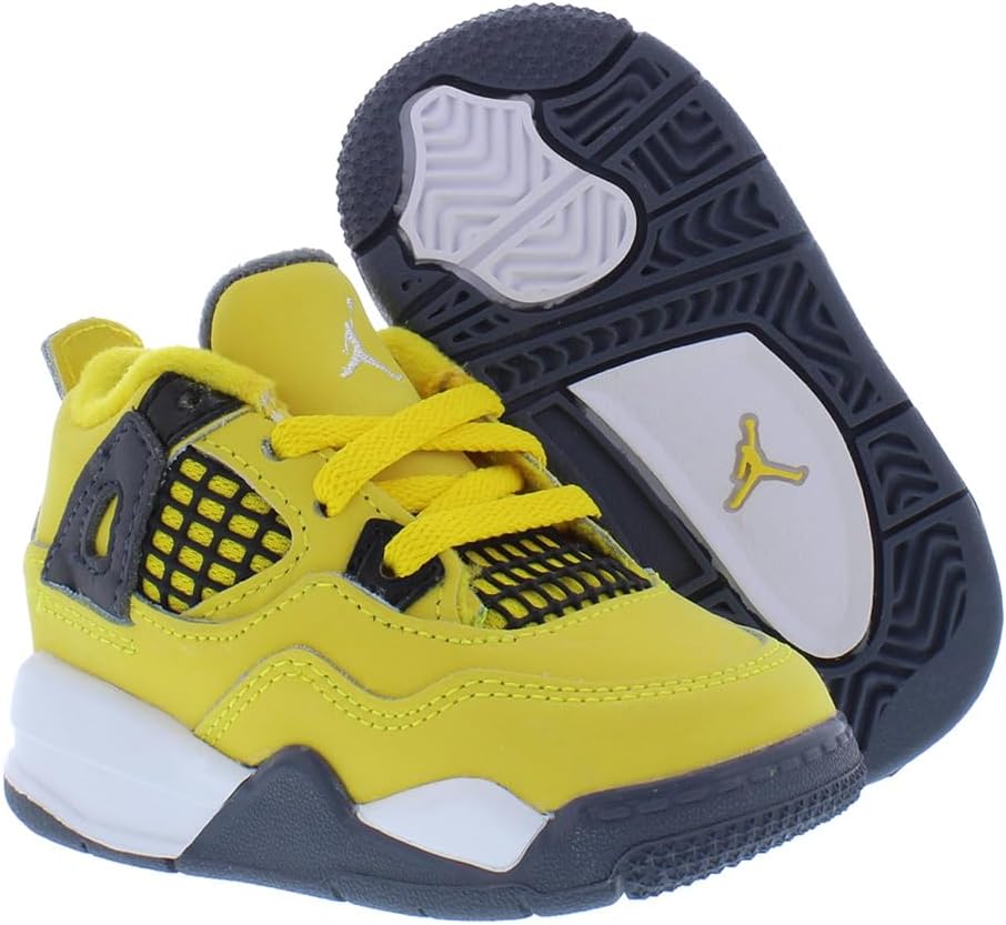 Мужские кроссовки Nike Jordan 4 Retro, размер, синий/желтый — фото 2