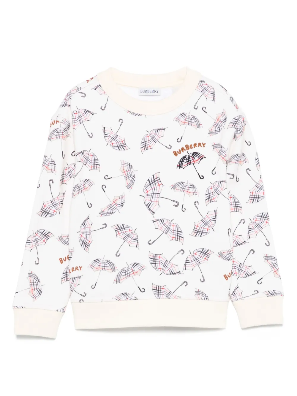 

Толстовка с принтом BURBERRY KIDS, нейтральный
