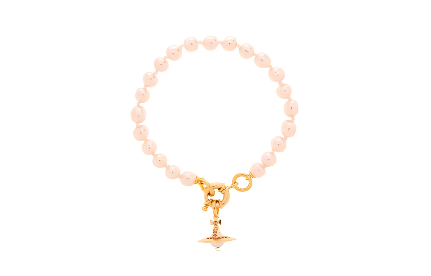 

Vivienne Westwood Браслеты из латуни, стекла и жемчуга для женщин, розовый