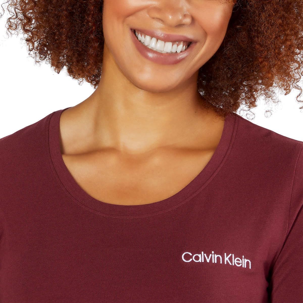 Женский флисовый пижамный комплект Calvin Klein из двух предметов, Red — фото 3