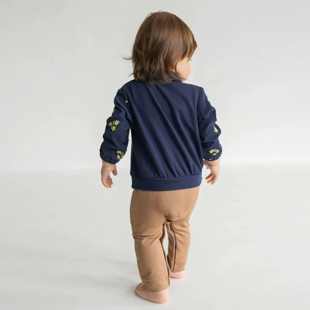 Комбинезон с вышивкой османтуса Branshes, Navy blue — фото 4