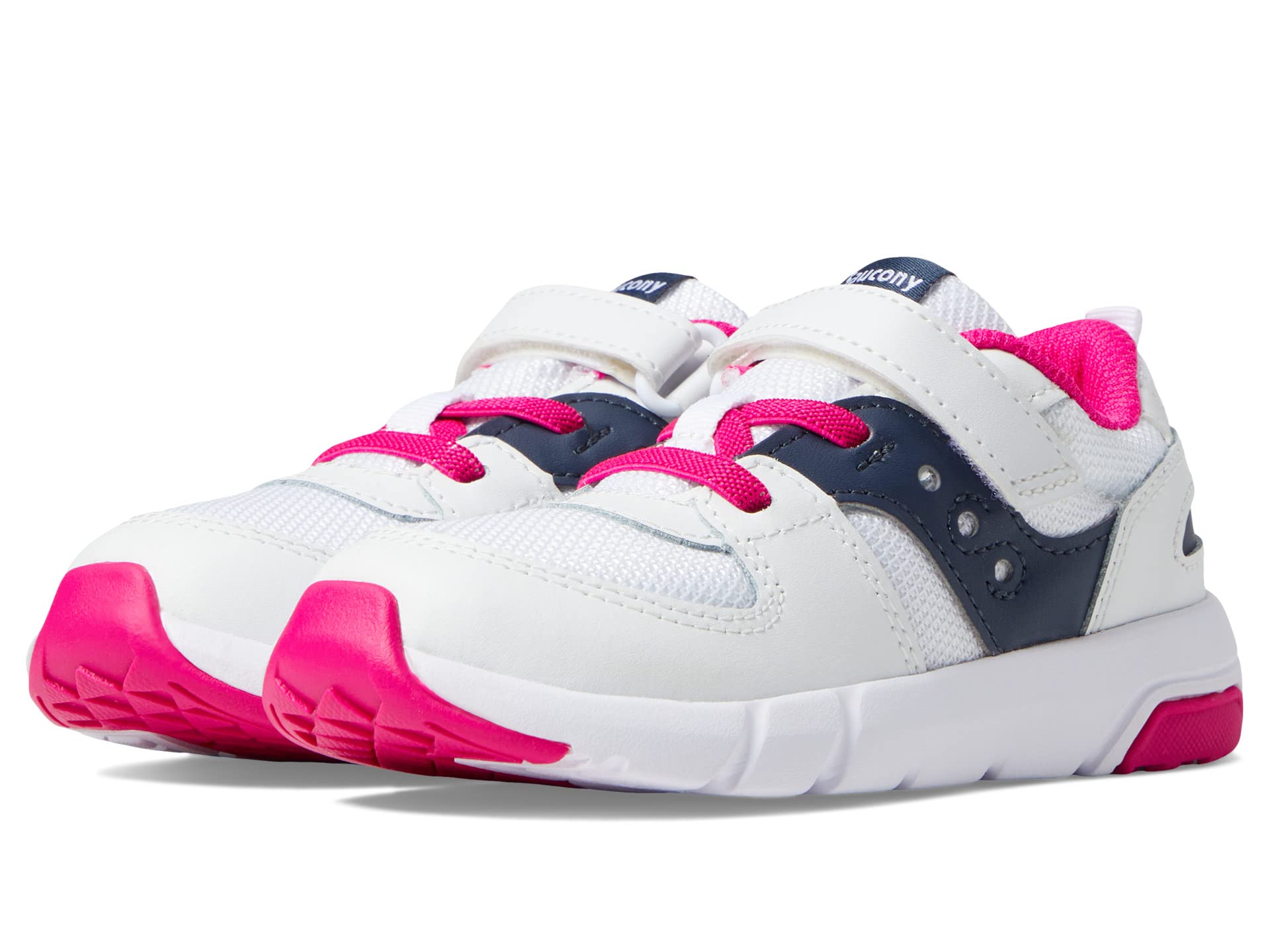 

Кроссовки Saucony Kids Originals Jazz Lite 2.0, цвет White/Navy/Pink