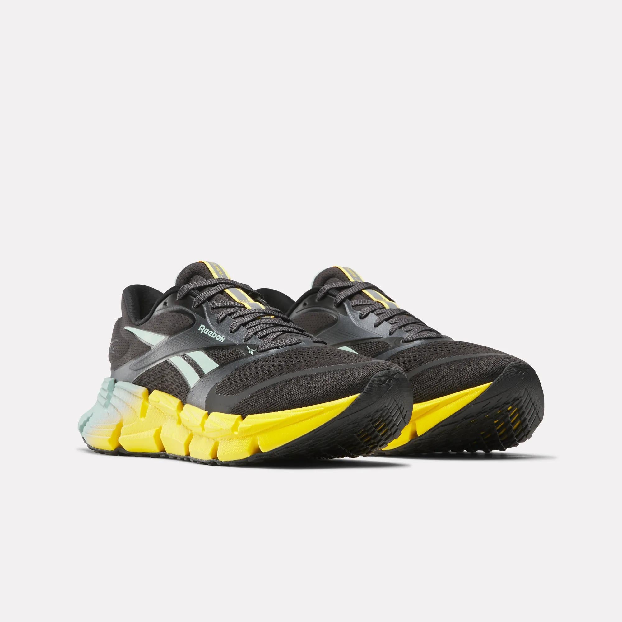 Мужские кроссовки Reebok Floatzig 2, washed black/glitch aqua/golden haze — фото 4