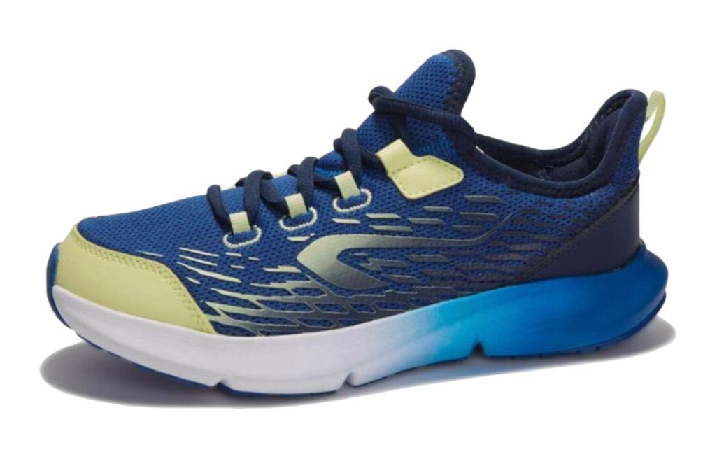 

Амортизирующие износостойкие низкие детские кроссовки синие желтые Kids DECATHLON