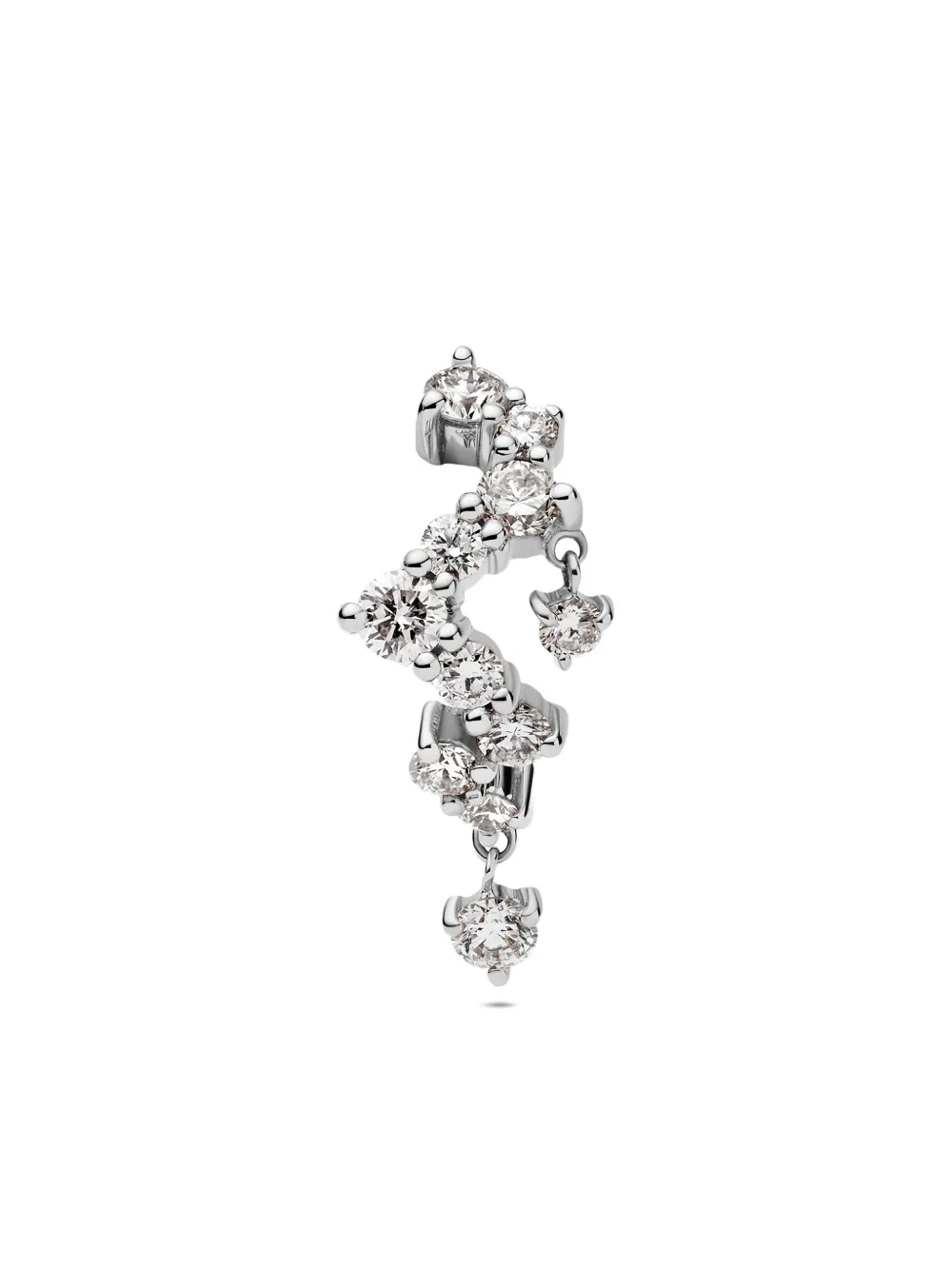 

Серьги-каффы Sky из переработанного белого золота 14 карат с выращенными в лаборатории бриллиантами Maria Black, серебристый