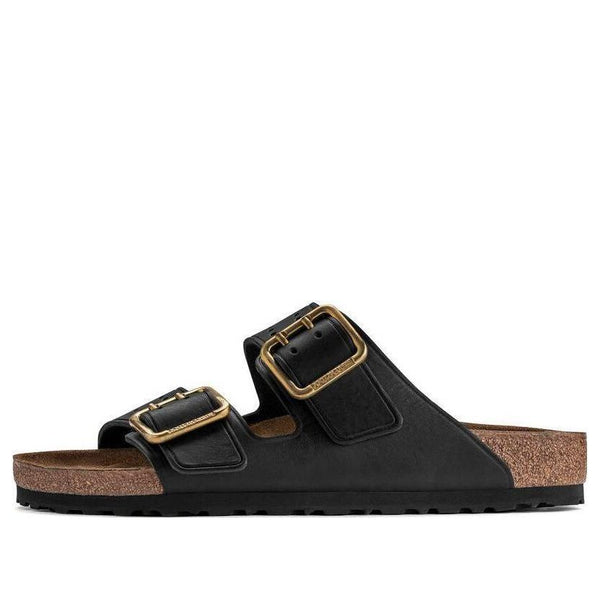 

Тапочки arizona bold leather sandals 'black' Birkenstock, черный