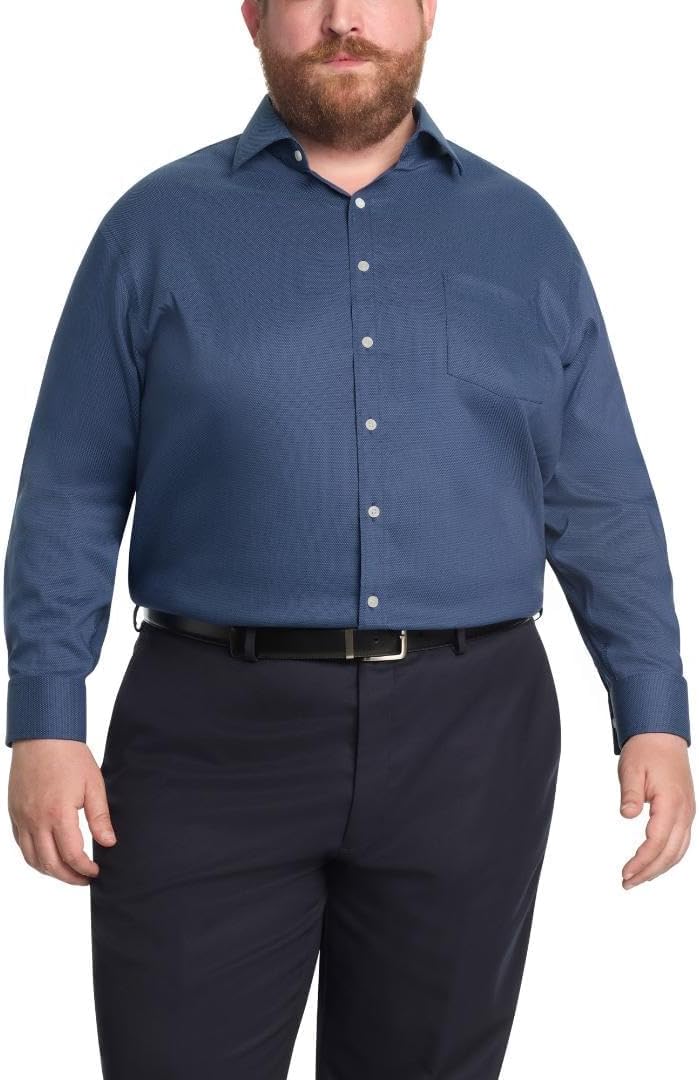 

Мужская рубашка Michael Kors, дорожная, эластичная, большого размера (для больших и высоких), Navy