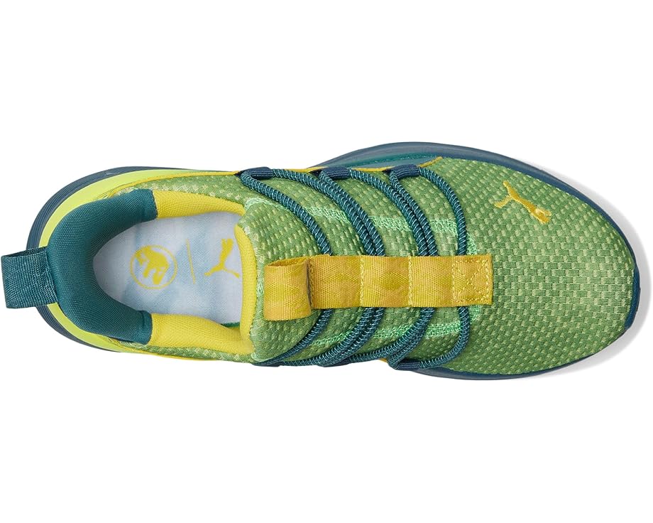 Детские слипоны Puma Softride One4All Jurassic World PUMA Kids, Yellow Alert/Ocean Tropic/Pelé Yellow — фото 2