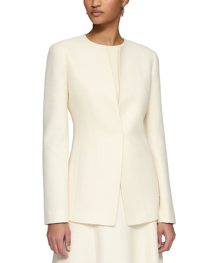 

Приталенный жакет с вырезом Lafayette 148 New York, белый