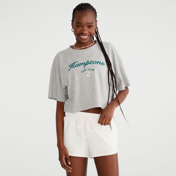 

Футболка бойфренда-юниора Aeropostale, цвет light heather grey