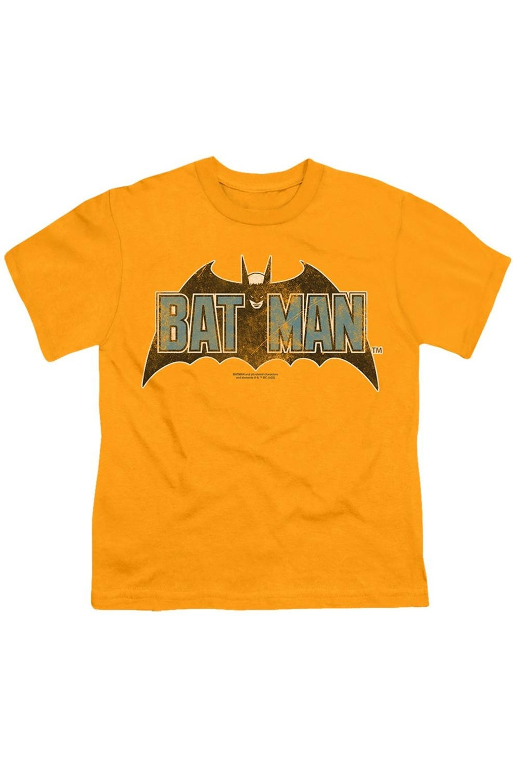 

Футболка с винтажным логотипом Batman на золоте для детей Gildan, золотой