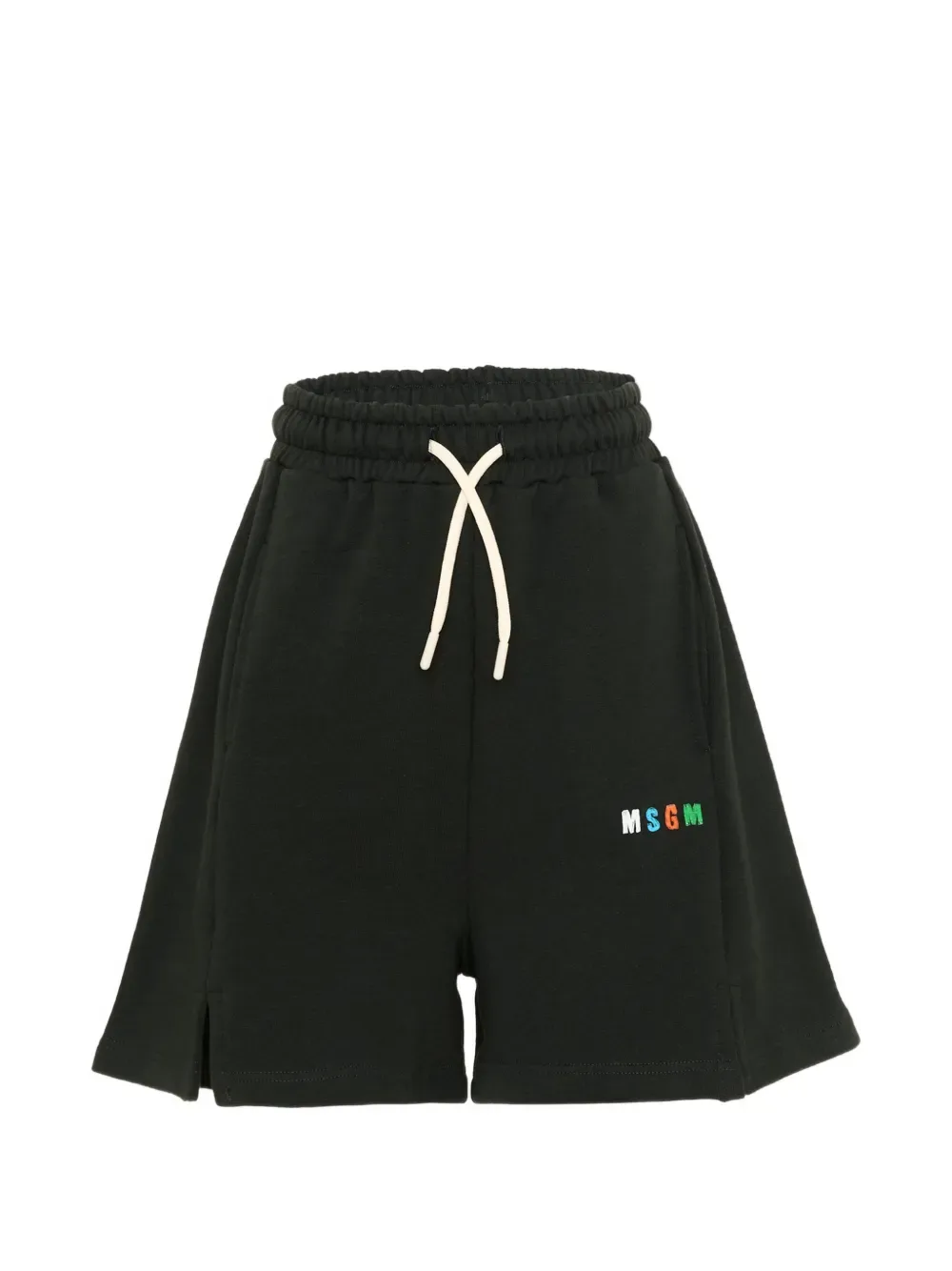 Шорты с логотипом и кулиской MSGM Kids, черный
