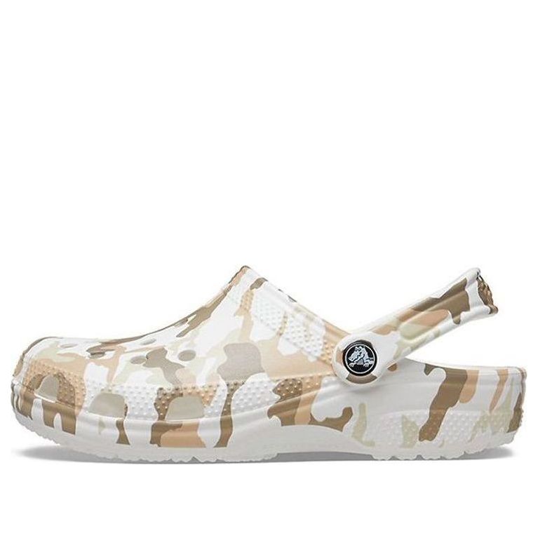 

Сандалии Crocs Classic Clog Camouflage Printing Beach Sandals White Camouflage Unisex, белый
