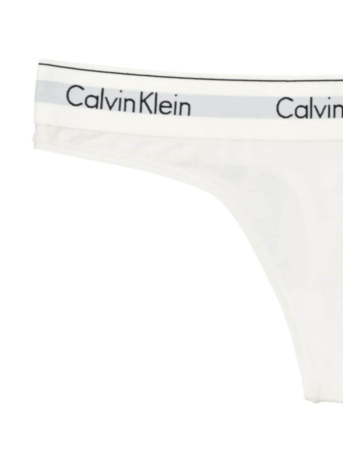 Женские стринги Calvin Klein с логотипом, белые — фото 3
