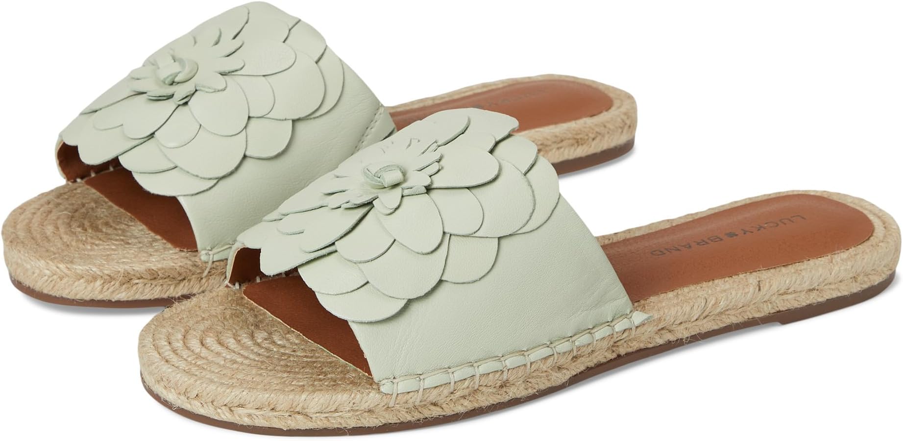 Сандалии Lucky Brand Biricha Floral Flat Sandals, цвет Peppermint