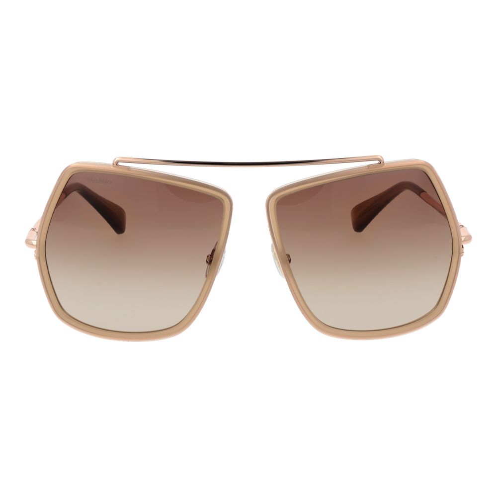 Бежевые женские солнцезащитные очки Max Mara, Beige — фото 2