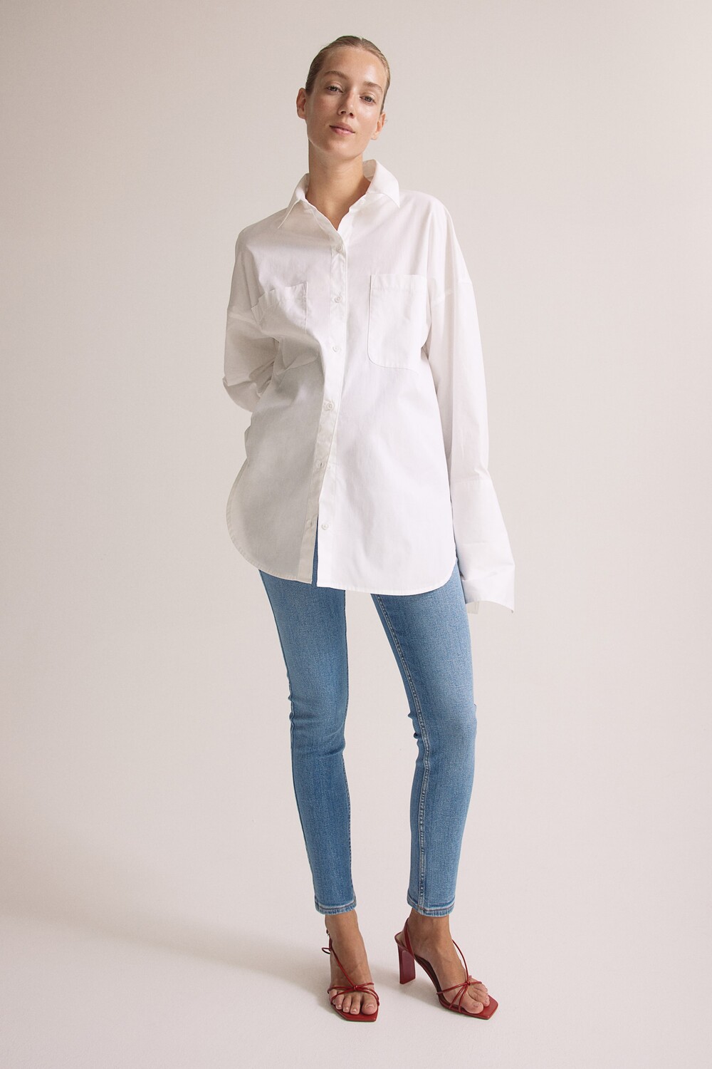 

Джинсы скинни Mom H&M, синий