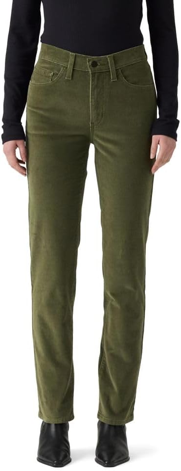 

Женские джинсы Levi's 724 с высокой талией и прямым кроем, (New) Ivy Green (Corduroy - Stretch)