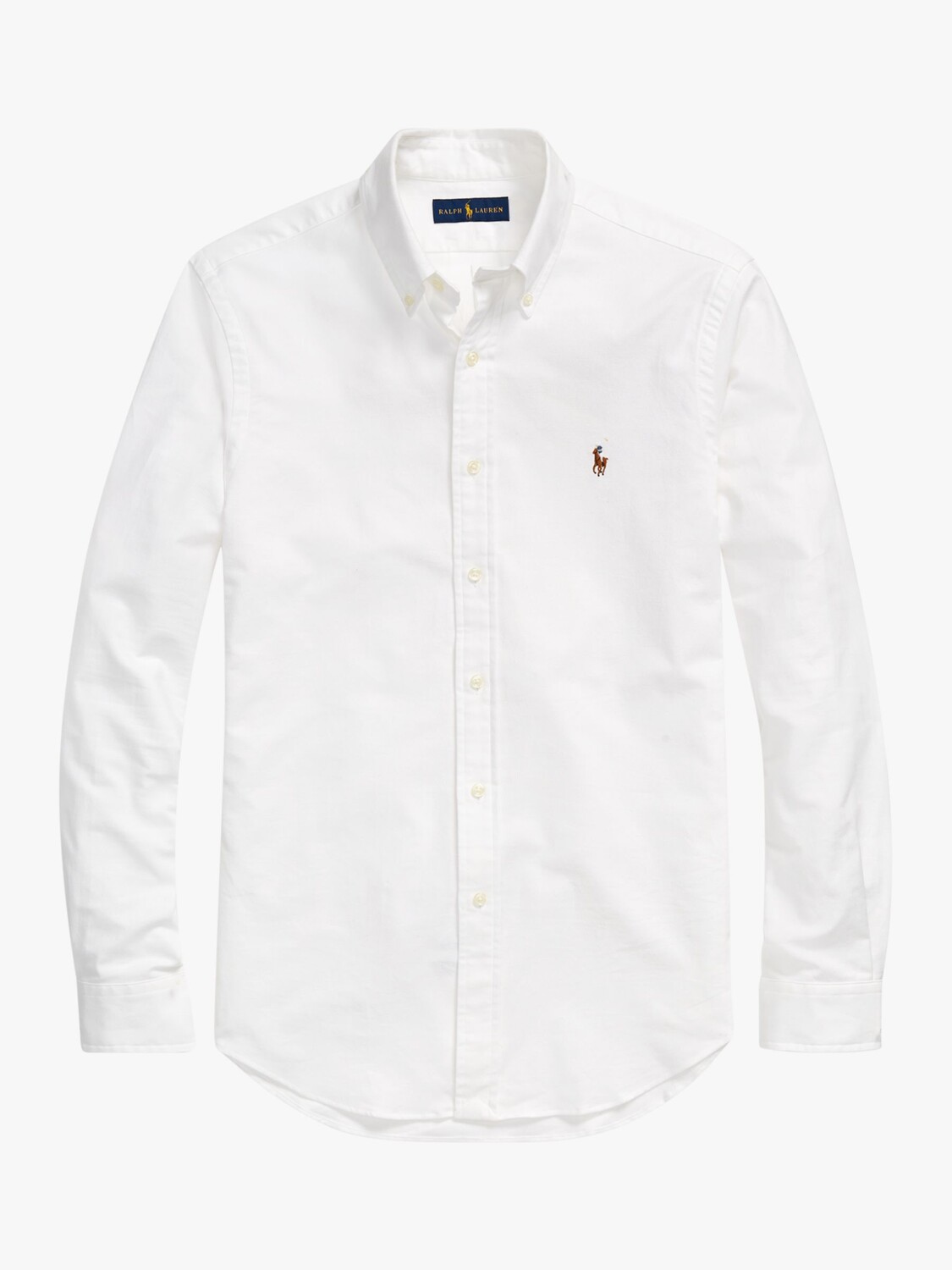 Рубашка узкого кроя из хлопкового оксфорда Polo Ralph Lauren, белая — фото 4