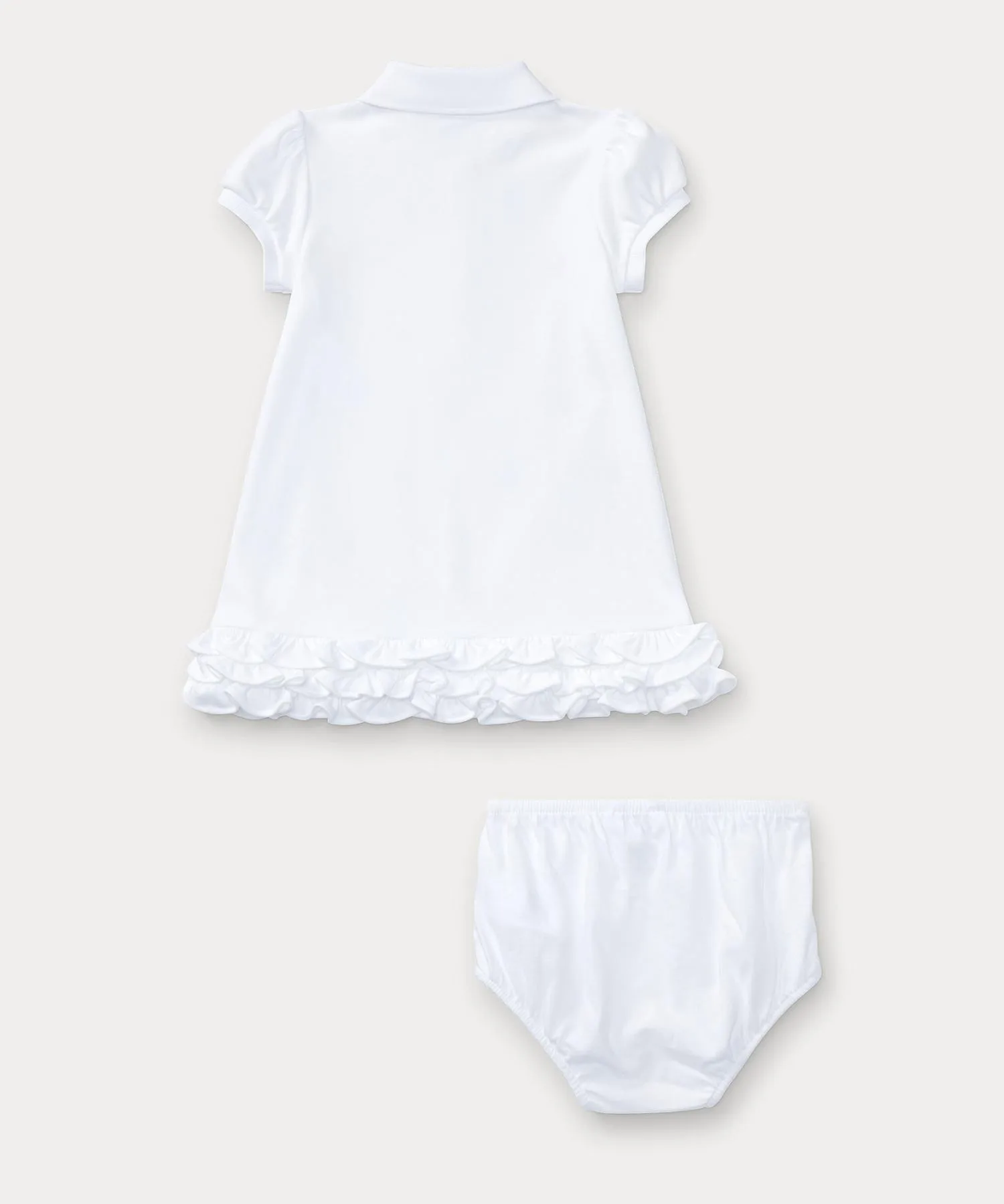 Детское платье POLO RALPH LAUREN CHILDRENSWEAR с рюшами и блумером — фото 2
