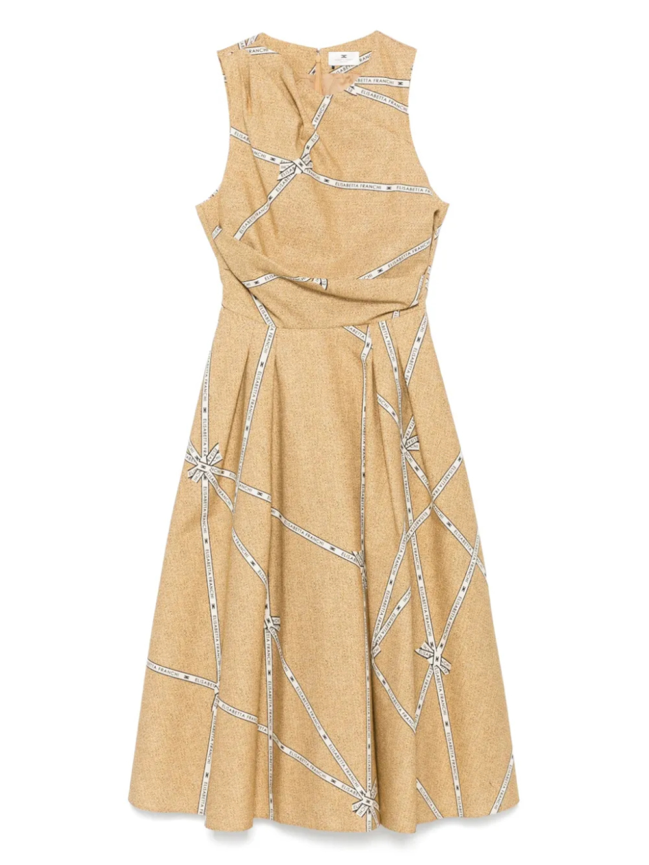 

Платье миди с узором Elisabetta Franchi, нейтральный