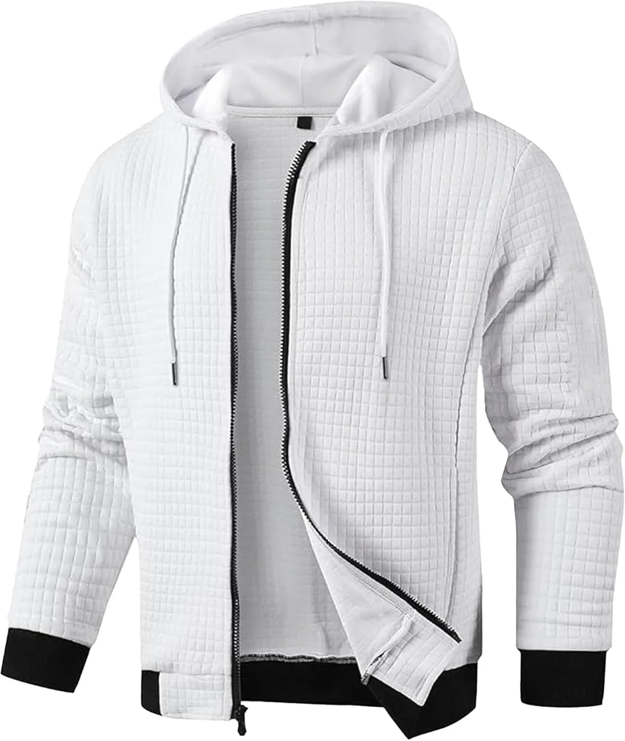 

Мужская толстовка на молнии с вафельной вязкой