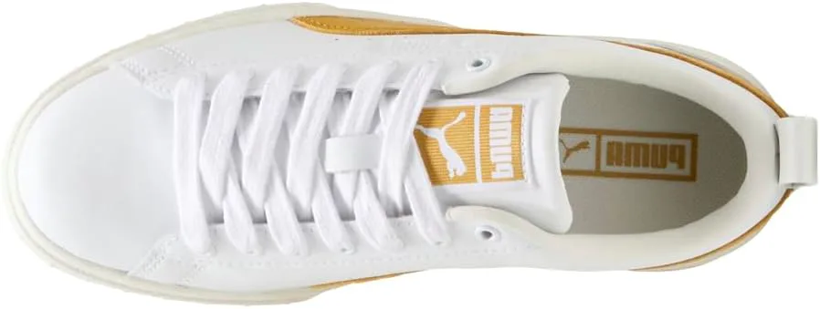 Мужские кожаные туфли Puma Palermo, белый/золотой — фото 4