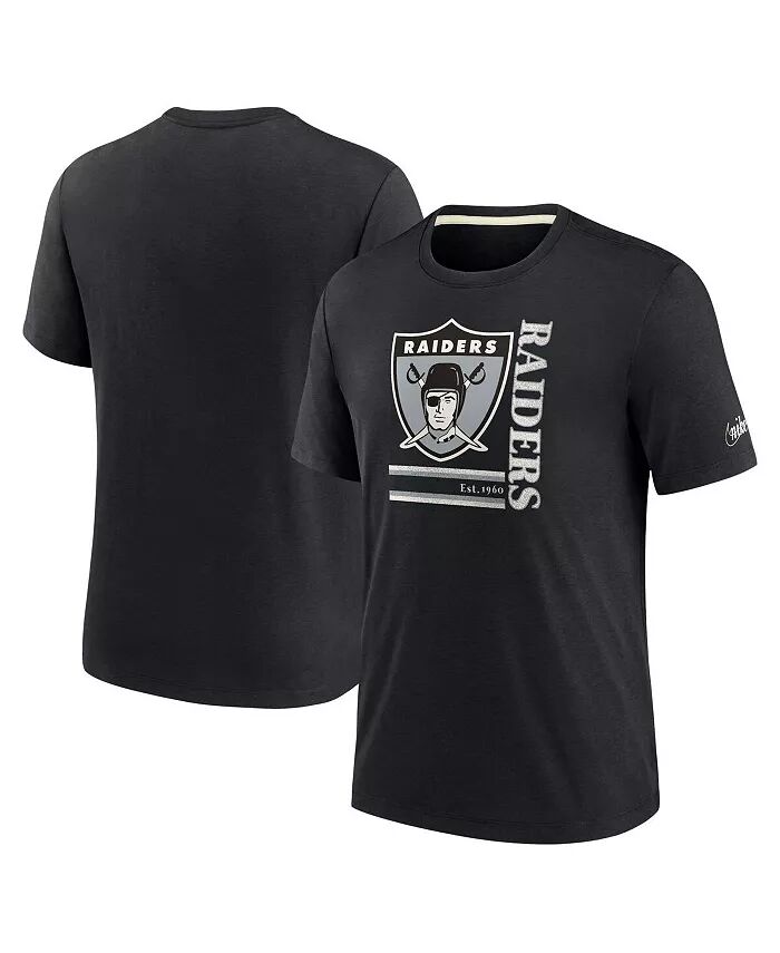 

Мужская черная футболка с логотипом Las Vegas Raiders из трех слоев ткани Nike