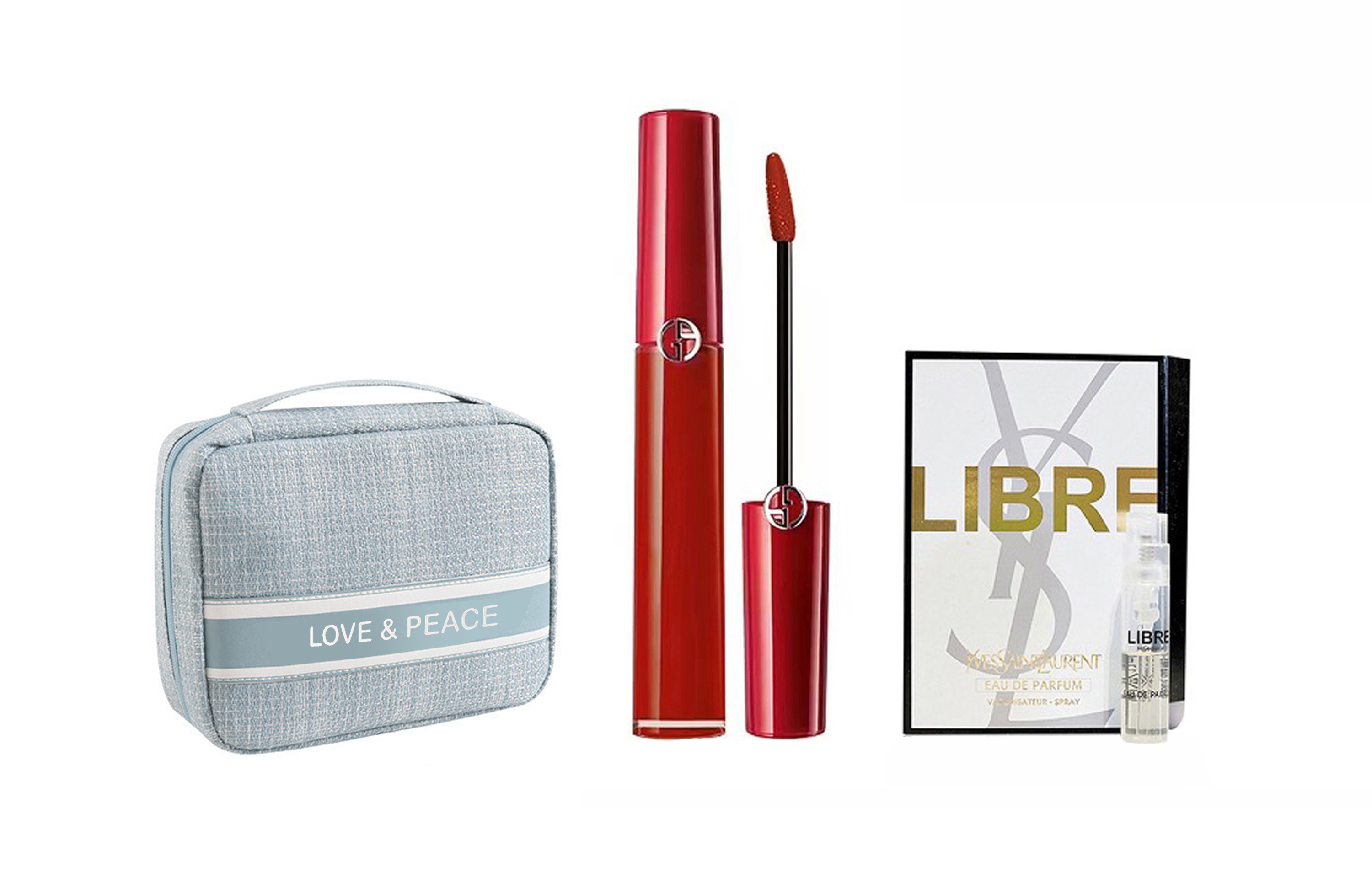 

GIORGIO ARMANI Набор жидких помад Redtube, легко растушевывается, осветляет тон кожи, увлажняющий велюр, набор из 3 штук