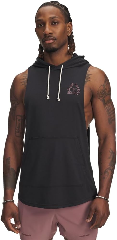 

Толстовка без рукавов Under Armour Men's Project Rock Payoff, (002) Black/Maroon Mist, Черный, Толстовка без рукавов Under Armour Men's Project Rock Payoff, (002) Black/Maroon Mist