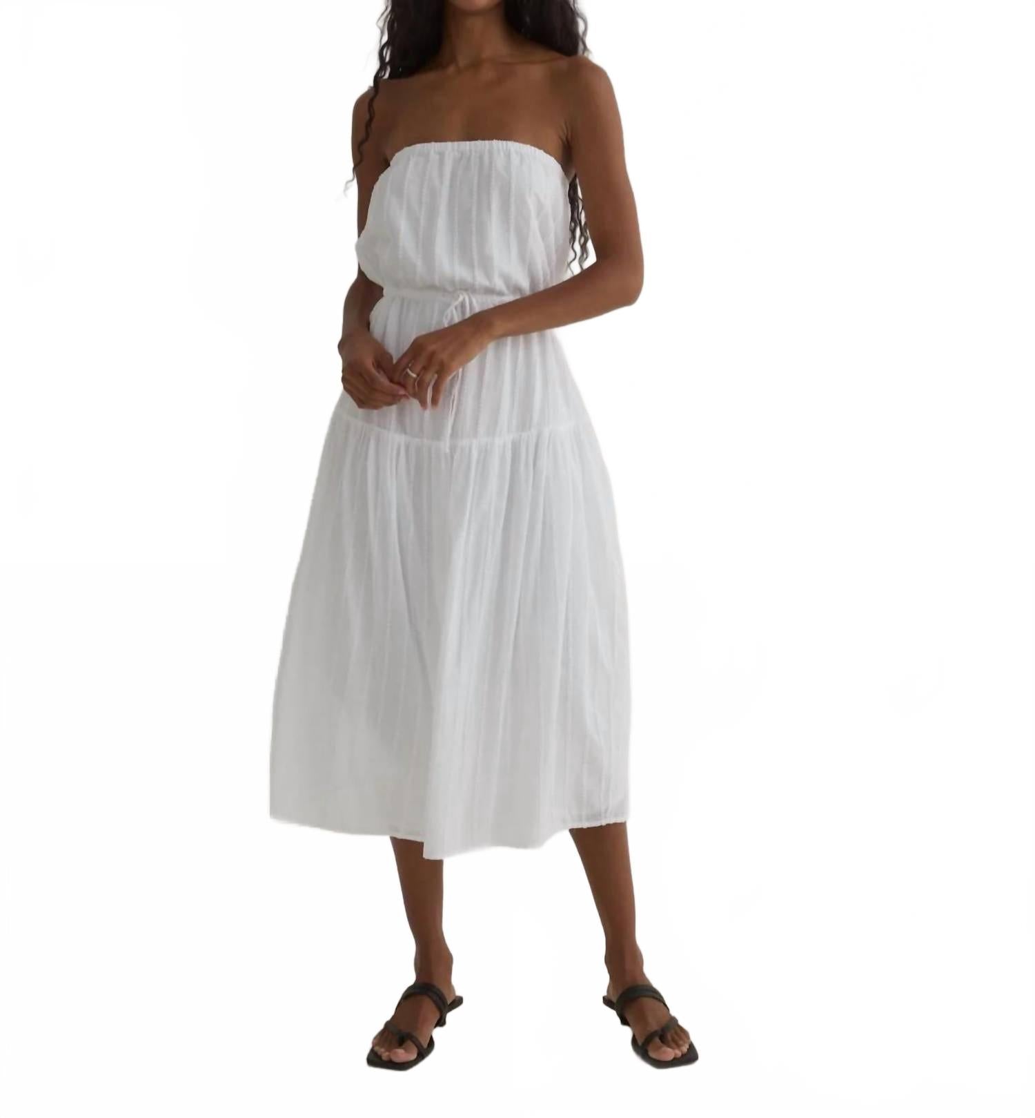 

Bella Dahl Платье миди с оборками по низу, белое